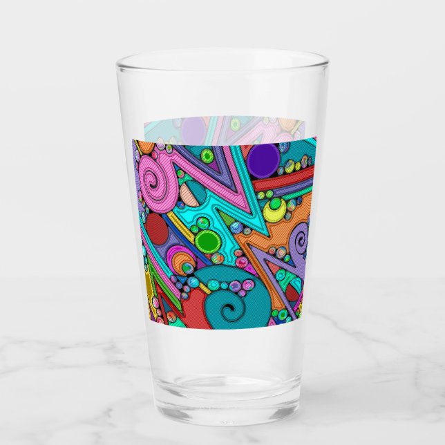 Handgemachte und digital gestrichene Muster Art 12 Glas (Vorderseite)