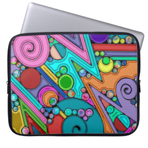 Handgemachte und digital gestrichene Muster Art 12 Laptopschutzhülle