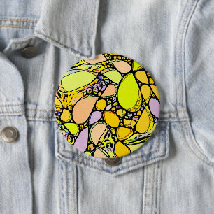 Handgemachte und digital gestrichene Muster Art 13 Button