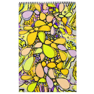 Handgemachte und digital gestrichene Muster Art 13 Kalender