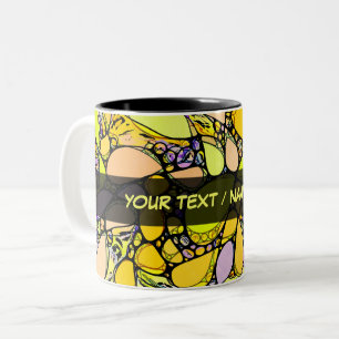 Handgemachte und digital gestrichene Muster Art 13 Zweifarbige Tasse