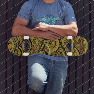 Handgemachte und digital gestrichene Muster Art 15 Skateboard