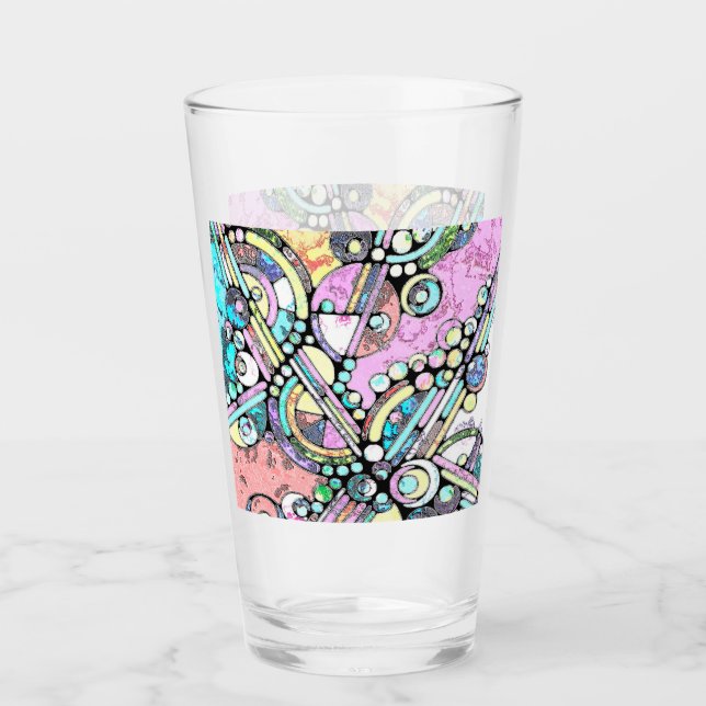 Handgemachte und digital gestrichene Muster Art 17 Glas (Vorderseite)