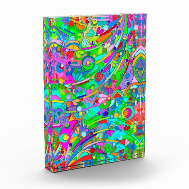 Handgemachte und digital gestrichene Muster Art 18 Fotoblock (Links)
