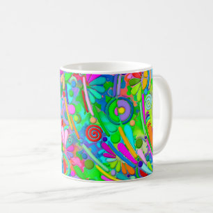 Handgemachte und digital gestrichene Muster Art 18 Kaffeetasse