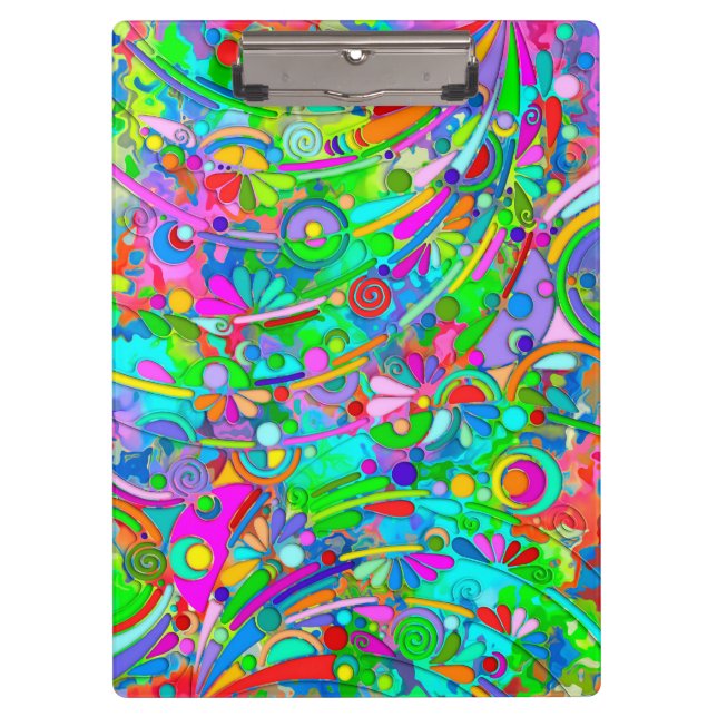 Handgemachte und digital gestrichene Muster Art 18 Klemmbrett (Vorderseite)