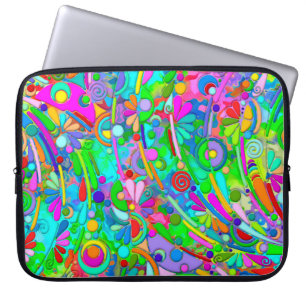 Handgemachte und digital gestrichene Muster Art 18 Laptopschutzhülle