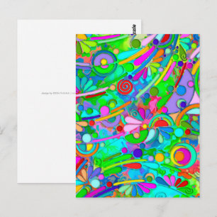 Handgemachte und digital gestrichene Muster Art 18 Postkarte