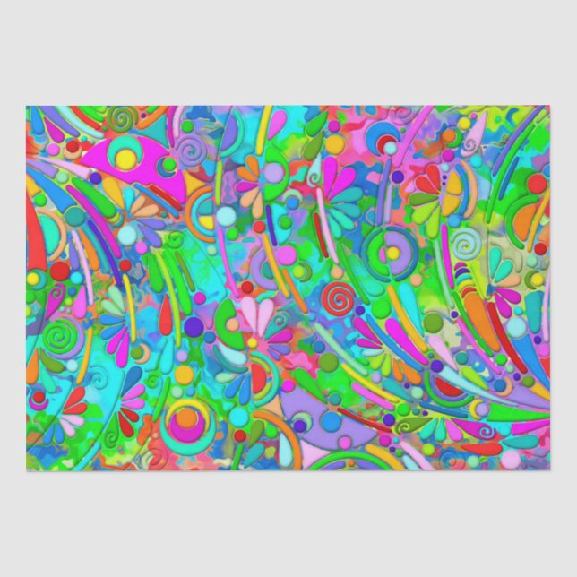 Handgemachte und digital gestrichene Muster Art 18 Seidenpapier (Vorderseite)