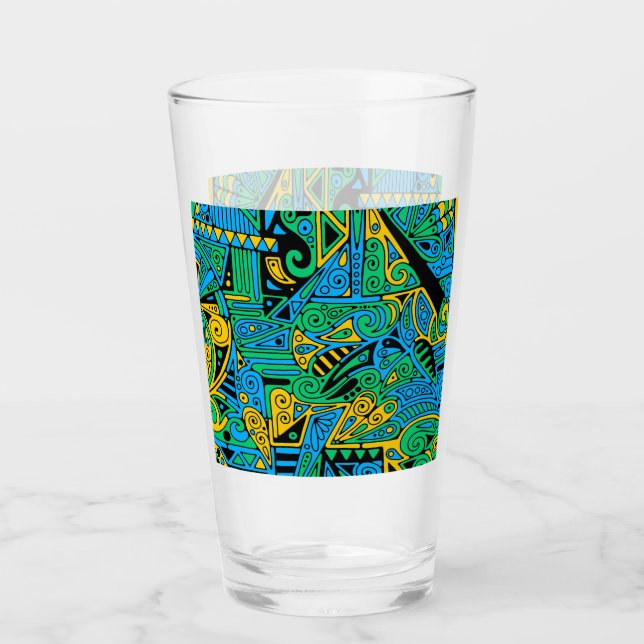 Handgemachte und digital gestrichene Muster Art 21 Glas (Vorderseite)