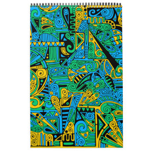 Handgemachte und digital gestrichene Muster Art 21 Kalender