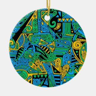 Handgemachte und digital gestrichene Muster Art 21 Keramik Ornament