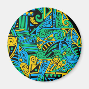 Handgemachte und digital gestrichene Muster Art 21 Magnet