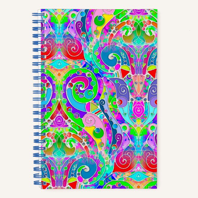 Handgemachte und digital gestrichene Muster Art 22 Notizbuch (Vorderseite)