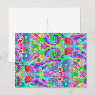 Handgemachte und digital gestrichene Muster Art 22 Postkarte