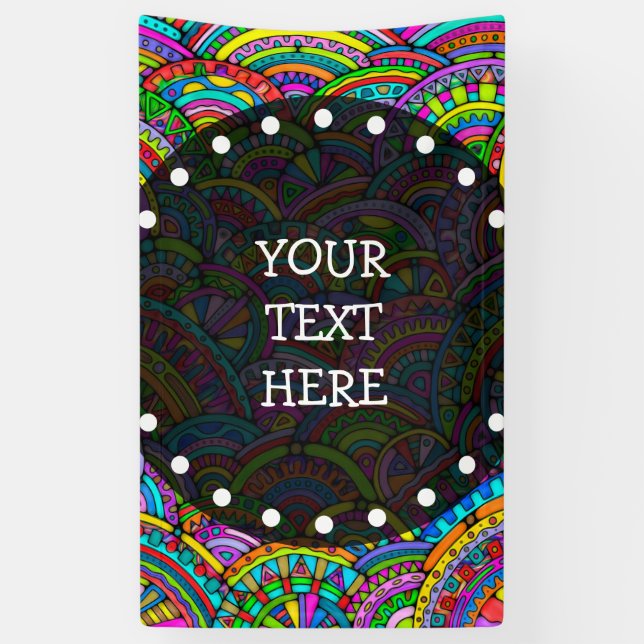 Handgemachte und digital gestrichene Muster Art 27 Banner (Vertikal)