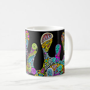Handgemachte und digital gestrichene Muster Art 28 Kaffeetasse