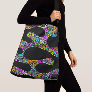 Handgemachte und digital gestrichene Muster Art 28 Tragetaschen Mit Langen Trägern