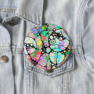 Handgemachte und digital gestrichene Muster Art 31 Button