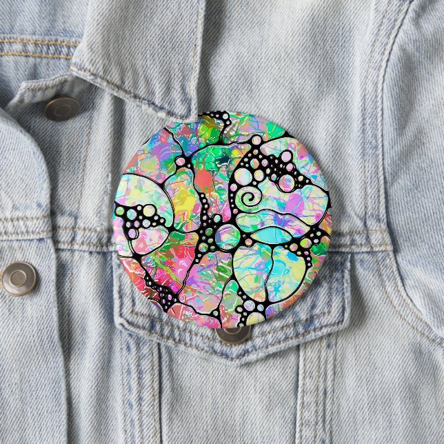Handgemachte und digital gestrichene Muster Art 31 Button (Beispiel)