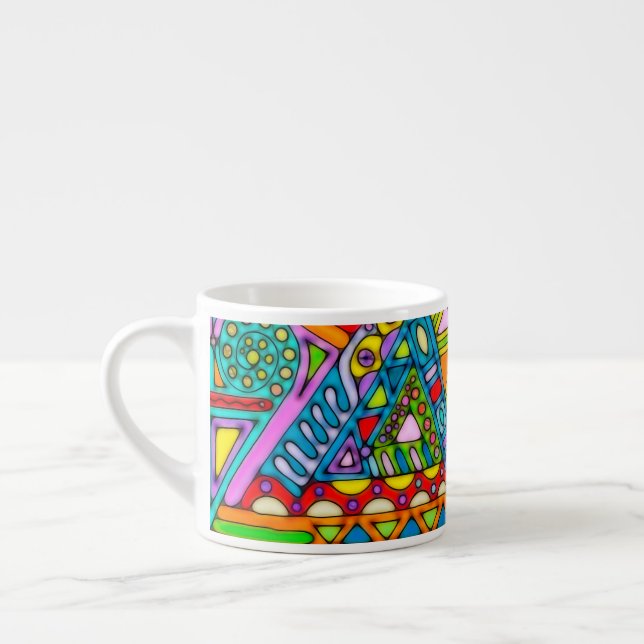 Handgemachte und digital gestrichene Muster Art 53 Espressotasse (Links)