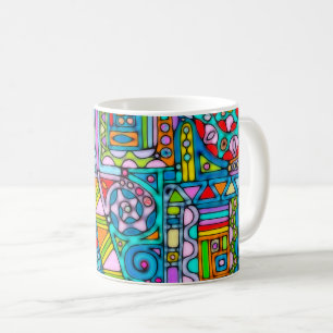 Handgemachte und digital gestrichene Muster Art 53 Kaffeetasse