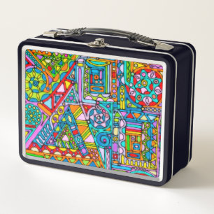 Handgemachte und digital gestrichene Muster Art 53 Metall Brotdose