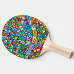 Handgemachte und digital gestrichene Muster Art 53 Tischtennis Schläger