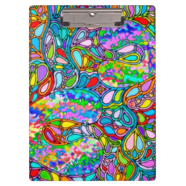 Handgemachte und digital gestrichene Muster Art 54 Klemmbrett (Vorderseite)