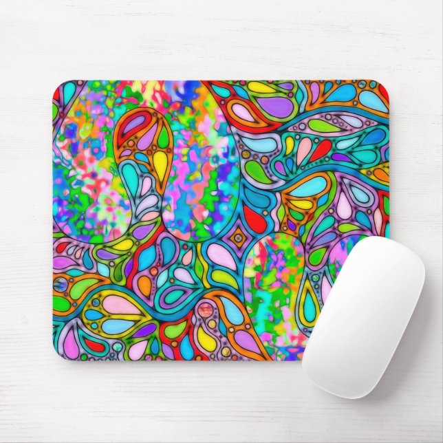 Handgemachte und digital gestrichene Muster Art 54 Mousepad (Mit Mouse)