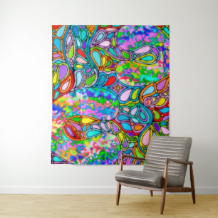 Handgemachte und digital gestrichene Muster Art 54 Wandteppich