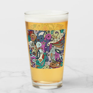 Handgemachte und digital gestrichene Muster Art 8 Glas