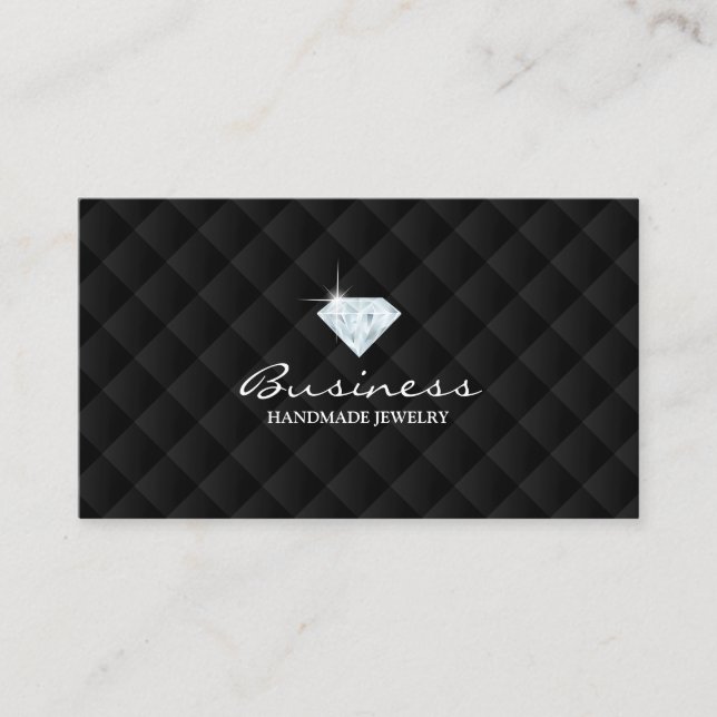 Handgemachter Schmuck-dunkler Luxusdiamant Visitenkarte (Vorderseite)