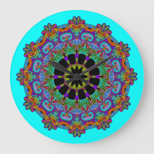 Handgemälde Mandala Uhr Gesicht 24