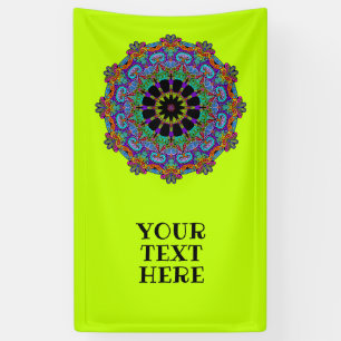 Handgemälde Mandala Uhr Gesicht 24 Banner