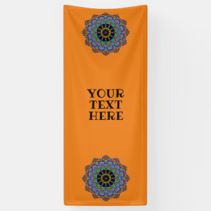 Handgemälde Mandala Uhr Gesicht 24 Banner