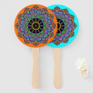 Handgemälde Mandala Uhr Gesicht 24 Fächer