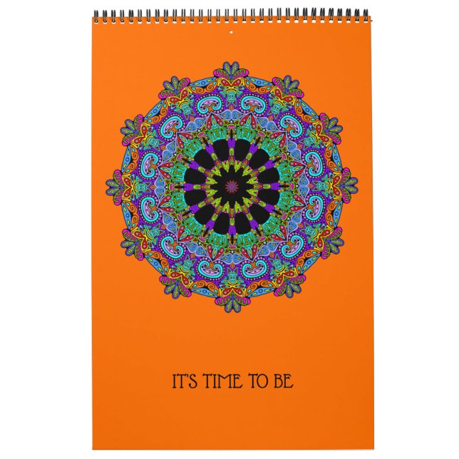 Handgemälde Mandala Uhr Gesicht 24 Kalender (Titelbild)