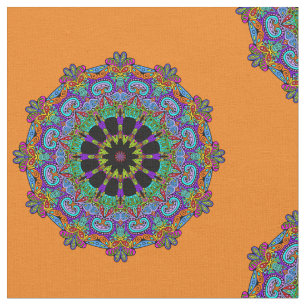 Handgemälde Mandala Uhr Gesicht 24 Stoff
