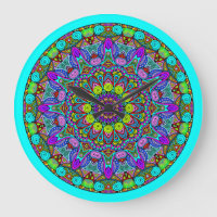 Handgemälde Mandala Uhrengesicht 4
