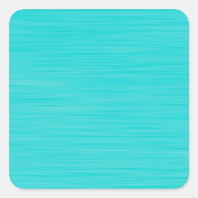 Handgemalt Aqua Blue Quadratischer Aufkleber (Vorderseite)
