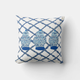 Handgemalt Blue Ginger Jar Pillow Kissen Kissen Ki