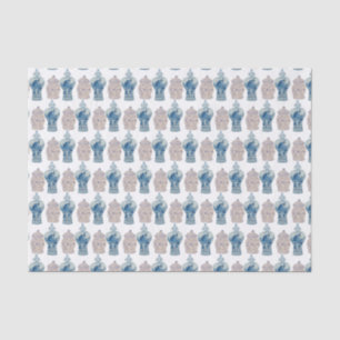 Handgemalt Blue Ginger Jar Wrapping Paper Seidenpapier
