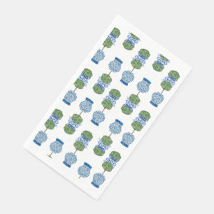Handgemalt Blue White Ingwerjar Papiertüte Papiert Serviette