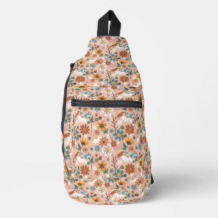 Handgemalt Blumenmuster-23136 Crossbody Bag