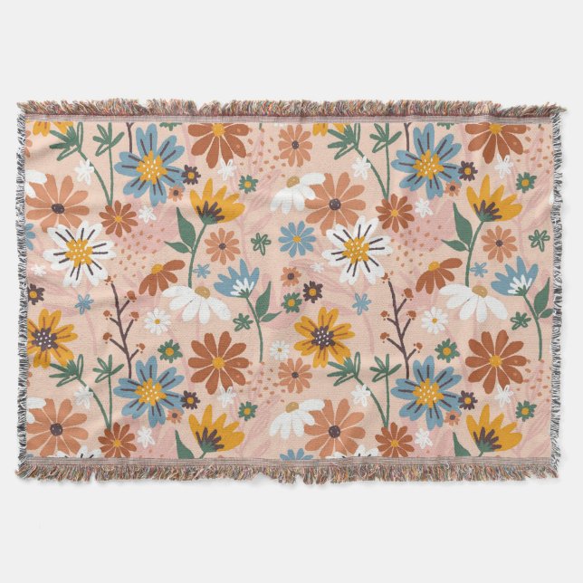 Handgemalt Blumenmuster-23136 Decke (Vorderseite)