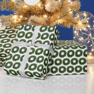 Handgemalt Boxwood Wreath Muster Weihnachten Geschenkpapier