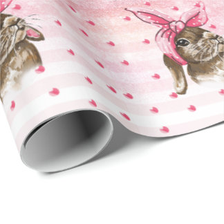 Handgemalt Bunny Glitzer Geschenkpapier