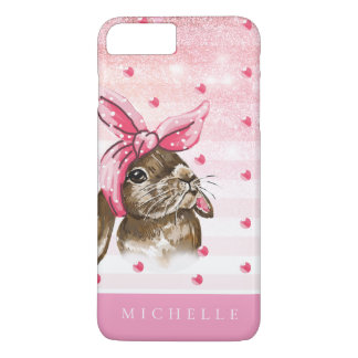 Handgemalt Bunny mit rosa Bug Case-Mate iPhone Hülle