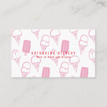 Handgemalt Eiscreme Muster Pink Mommy